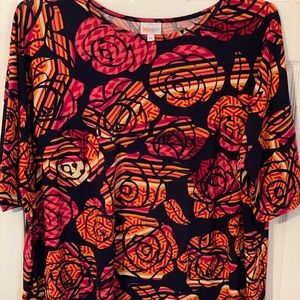 Lularoe Disney Rose Irma size XL Navy Background